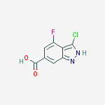 Structure of 3-chloro-4-fluoro-2H-indazole-6-carboxylic acid