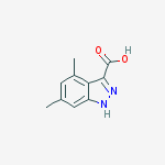 Structure of 4,6-Dimethyl-3-(1H)indazole carboxylic acid