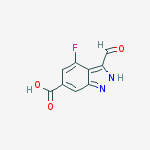 Structure of 4-Fluoro-3-formyl-1H-indazole-6-carboxylic acid