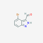 Structure of 1H-Indazole-3-carboxaldehyde, 4-bromo-