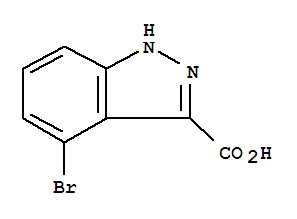 Structure of 4-BROMO-3-INDAZOLECARBOXYLIC ACID