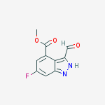 Structure of 6-Fluoro-4-methoxycarbonyl-3-indazolecarboxaldehyde