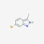 Structure of 6-BROMO-3-IODO (1H)INDAZOLE