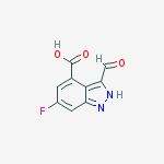 Structure of 6-Fluoro-3-formyl-4-indazolecarboxylic acid