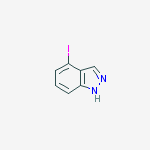 Structure of 1H-indazole, 4-iodo-