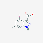 Structure of 4-Fluoro-6-methyl-3-(1H)indazole carboxylic acid