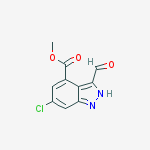 Structure of 6-Chloro-4-methoxycarbonyl-3-indazolecarboxaldehyde