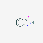 Structure of 3,4-Diiodo-6-methyl-(1H)indazole