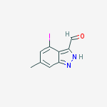 Structure of 4-Iodo-6-methyl-3-(1H)indazole carboxaldehyde