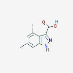 4-Iodo-6-methyl-3-(1H)indazole carboxylic acid结构式