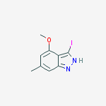 Structure of 3-Iodo-4-methoxy-6-methyl (1H)indazole