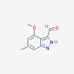 Structure of 4-methoxy-6-methyl-2H-indazole-3-carbaldehyde