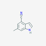 Structure of 6-Methyl-1H-indole-4-carbonitrile