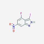 Structure of 4-Fluoro-3-iodo-6-nitroindazole