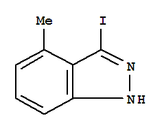 Structure of 3-IODO-4-METHYL (1H)INDAZOLE