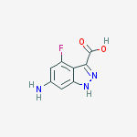Structure of 6-Amino-4-fluoro-3-(1H)indazole carboxylic acid