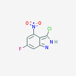 3-Chloro-6-fluoro-4-nitroindazole结构式