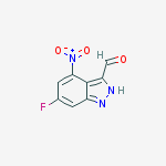 Structure of 6-Fluoro-4-nitro-3-(1H)indazole carboxaldehyde