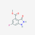 6-Fluoro-3-hydroxy-4-indazolecarboxylic acid methyl ester结构式