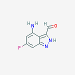 Structure of 4-Amino-6-fluoro-3-indazolecarboxaldehyde