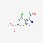 4-Chloro-6-carboxylic acid-3-(1H)indazole carboxaldehyde结构式