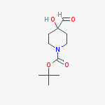 Structure of tert-butyl 4-formyl-4-hydroxypiperidine-1-carboxylate