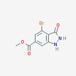 4-Bromo-3-hydroxy-6-indazolecarboxylic acid methyl ester结构式