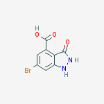 Structure of 6-Bromo-3-hydroxy-4-(1H)indazole carboxylic acid