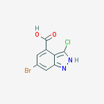 Structure of 6-bromo-3-chloro-2H-indazole-4-carboxylic acid