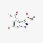 Structure of 6-Bromo-3,4-(1H)indazole dicarboxylic acid