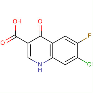 Structure of 3-Quinolinecarboxylic acid, 7-chloro-6-fluoro-1,4-dihydro-4-oxo-