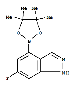 Structure of 6-FLUORO-4-(4,4,5,5-TETRAMETHYL-[1,3,2]DIOXABOROLAN-2-YL)-1H-INDAZOLE