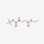 Structure of 3-tert-butoxycarbonylamino-propionic acid ethyl ester
