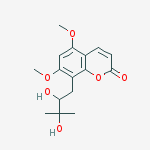 8-[(2S)-2,3-Dihydroxy-3-methylbutyl]-5,7-dimethoxy-2H-chromen-2-o ne结构式