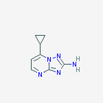 Structure of 7-Cyclopropyl[1,2,4]triazolo[1,5-a]pyrimidin-2-amine