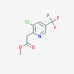 Methyl 2-(3-chloro-5-(trifluoromethyl)pyridin-2-yl)acetate结构式