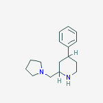 Structure of 4-phenyl-2-(1-pyrrolidinylmethyl)piperidine