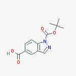 Structure of 1-Boc-5-indazolecarboxylic Acid
