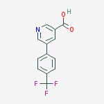 Structure of 5-[4-(trifluoromethyl)phenyl]-3-Pyridinecarboxylic acid