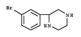 Structure of 2-(3-BROMO-PHENYL)-PIPERAZINE