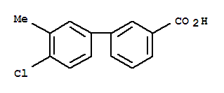 Structure of 3-(2-Methyl-3-(trifluoromethyl)phenyl)benzoic acid