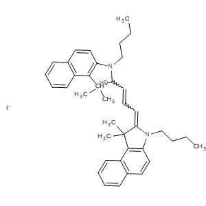 Structure of 3-Butyl-2-[3-(3-butyl-1,3-dihydro-1,1-dimethyl-2H-benz[e]indol-2-ylidene)-1-propen-1-yl]-1,1-dimethyl-1H-benz[e]indolium iodide