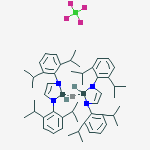 Structure of Bis(1,3-bis(2,6-diisopropylphenyl)imidazol-2-ylidene)copper(I)  tetrafluoroborate