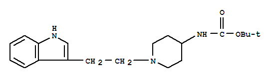 Structure of 1-N-(3-INDOLE)ETHYL-4-BOC-AMINOPIPERIDINE