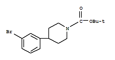 Structure of 4-(3-BROMO-PHENYL)-1-N-BOC-PIPERIDINE