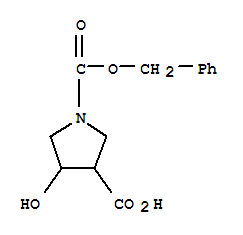 Structure of 1-N-CBZ-4-HYDROXY-BETA-PROLINE