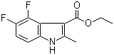 Structure of 4,5-DIFLUORO-2-METHYLINDOLE-3-CARBOXYLIC ACID ETHYL ESTER