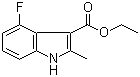 Structure of 4-FLUORO-2-METHYLINDOLE-3-CARBOXYLIC ACID ETHYL ESTER
