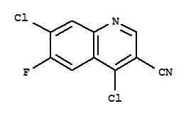 Structure of 4,7-DICHLORO-6-FLUORO-QUINOLINE-3-CARBONITRILE