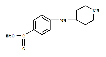 Structure of 4-(PIPERIDIN-4-YLAMINO)-BENZOIC ACID ETHYL ESTER
